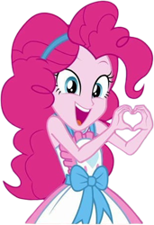 Size: 1722x2520 | Tagged: safe, edit, edited screencap, editor:homersimpson1983, imported from derpibooru, screencap, pinkie pie, human, equestria girls, background removed, female, heart hands, not a vector