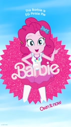 Size: 1080x1920 | Tagged: safe, imported from derpibooru, pinkie pie, human, equestria girls, barbie, barbie (film), female, solo