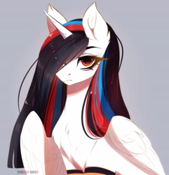 Size: 3947x4096 | Tagged: safe, oc, oc only, pony, female, hair over one eye, looking at you, mare