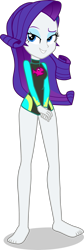 Size: 1339x3973 | Tagged: safe, alternate version, artist:dustinwatsongkx, edit, imported from derpibooru, rarity, human, equestria girls, accessory swap, barefoot, clothes, clothes swap, feet, female, fluttershy's one-piece swimsuit, fluttershy's swimsuit, fluttershy's wetsuit, legless, long sleeves, my little pony equestria girls: better together, one-piece swimsuit, simple background, solo, swimsuit, swimsuit edit, swimsuit swap, transparent background, vector