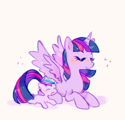 Size: 755x725 | Tagged: safe, artist:kino-ta, imported from derpibooru, twilight sparkle, oc, oc:starswirl, alicorn, earth pony, pony, earth pony oc, magical lesbian spawn, offspring, parent:princess celestia, parent:twilight sparkle, parents:twilestia, twilight sparkle (alicorn)