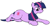 Size: 2120x1103 | Tagged: safe, artist:bobblygobbly, twilight sparkle, pony, unicorn, female, looking at you, mare, pixel art, prone, simple background, solo, unicorn twilight, white background