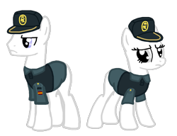 Size: 1291x993 | Tagged: safe, imported from derpibooru, pony, base, baseball cap, cap, civil guard, clothes, gendarme, hat, merit, military, not porn, police, police pony, police uniform, polo shirt, spain, spanish description, template, uniform