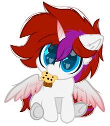 Size: 6447x7331 | Tagged: safe, artist:fededash, imported from derpibooru, oc, oc only, alicorn, absurd resolution, alicorn oc, chibi, cute, horn, looking at you, simple background, sitting, solo, transparent background, wings