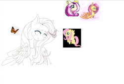 Size: 852x580 | Tagged: safe, artist:chunichichuni, imported from derpibooru, fluttershy, pegasus, pony, solo