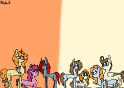 Size: 1063x752 | Tagged: safe, artist:nicoalabear2007, imported from derpibooru, cranberry pit, ginger tea, pound cake, pumpkin cake, oc, oc:gingercake, oc:nightgale, oc:skyler cake, earth pony, pegasus, pony, unicorn, adopted offspring, brother and sister, cake twins, father and child, father and daughter, female, group, horn, lesbian, male, mare, mother and child, mother and daughter, older, older cranberry pit, older ginger tea, older pound cake, older pumpkin cake, parents:poundtea, parents:pumpkin pit, poundtea, pumpkin pit, siblings, stallion, straight, twins