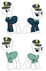 Size: 1462x2250 | Tagged: safe, artist:adonaire, imported from derpibooru, pony, '90s, 1989, 2000s, 2010s, base, cap, civil guard, clothes, gendarme, hat, jacket, kepi, merit, military, necktie, police, police pony, police uniform, shirt, spain, spanish description, template, teresiana, teresiana cap, teresiana kepi, uniform