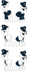 Size: 1462x3526 | Tagged: safe, imported from derpibooru, pony, '90s, 1989, 2000s, base, cap, clothes, hat, jacket, national police, national police corps (spain), necktie, peaked cap, police, police officer, police pony, police uniform, shirt, skirt, spain, spanish description, template, uniform