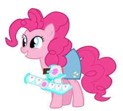 Size: 2869x2602 | Tagged: safe, artist:digigex90, imported from derpibooru, pinkie pie, earth pony, pony, duel disk, female, simple background, solo, transparent background