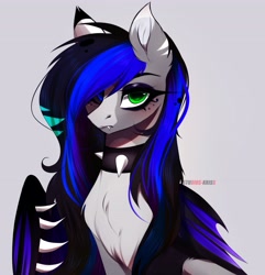 Size: 3947x4096 | Tagged: safe, artist:krissstudios, oc, oc only, pony, choker, female, goth, heterochromia, looking at you, mare