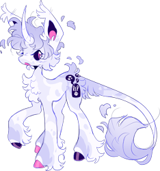 Size: 1554x1658 | Tagged: safe, artist:sevenpillz, imported from derpibooru, oc, oc only, oc:ghost town, classical unicorn, pony, unicorn, chest fluff, cloven hooves, horn, leonine tail, purple coat, purple mane, simple background, solo, tail, transparent background, unshorn fetlocks, white coat