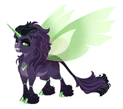 Size: 4600x4100 | Tagged: safe, artist:gigason, imported from derpibooru, oc, oc:darkling, changepony, hybrid, parents:twisalis, simple background, solo, transparent background