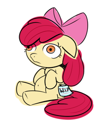 Size: 532x630 | Tagged: safe, artist:cookieboy011, imported from derpibooru, apple bloom, earth pony, pony, blank flank, female, filly, foal, simple background, solo, white background