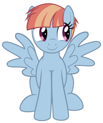 Size: 1295x1541 | Tagged: safe, artist:derphed2, imported from derpibooru, windy whistles, pegasus, pony, cute, daaaaaaaaaaaw, female, mare, sitting, solo, spread wings, vector, windybetes, wings