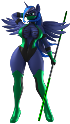 Size: 1080x1920 | Tagged: safe, artist:argos90, imported from derpibooru, princess luna, anthro, 3d, breasts, busty princess luna, commission, jade, mortal kombat, ych example, your character here