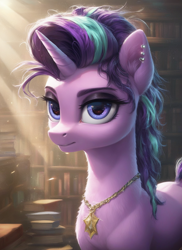 Size: 1024x1408 | Tagged: safe, imported from derpibooru, starlight glimmer, unicorn, ai content, ai generated, horn, prompter:ilham470, solo