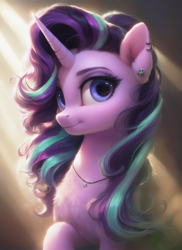 Size: 1024x1408 | Tagged: safe, imported from derpibooru, starlight glimmer, pony, unicorn, ai content, ai generated, horn, prompter:ilham470, solo