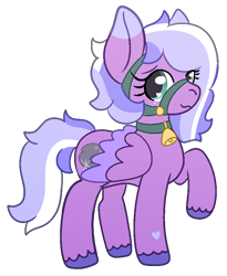 Size: 748x912 | Tagged: safe, artist:mimiqq, imported from derpibooru, oc, oc only, oc:satin showers, pegasus, pony, bell, bell collar, bridle, collar, cute, female, folded wings, freckles, grin, happy, hoof heart, mare, nervous, nervous grin, raised hoof, smiling, solo, tack, underhoof, unshorn fetlocks, wings