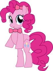 Size: 758x1015 | Tagged: safe, artist:supermalikj, imported from derpibooru, pinkie pie, earth pony, pony, bowtie, female, mare, simple background, solo, transparent background