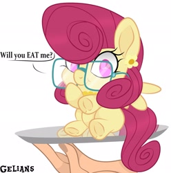 Size: 2033x2048 | Tagged: safe, artist:gelians, posey shy, pony, chibi, cute, dialogue, female, glasses, mare, solo