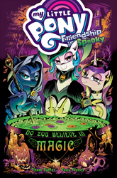 Size: 1500x2277 | Tagged: safe, artist:andy price, idw, imported from derpibooru, princess cadance, princess celestia, princess luna, comic cover, cover, cover art, my little pony logo, official, official comic