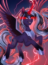 Size: 1514x2047 | Tagged: safe, artist:hakaina, oc, oc only, oc:mour anniette, pony, female, mare, night