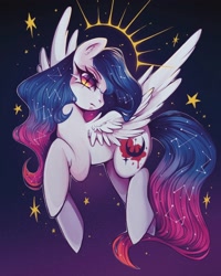 Size: 1440x1800 | Tagged: safe, artist:faelitha, imported from derpibooru, oc, pegasus, pony, cute, digital art, illustration, procreate app, scarteldusk, stars