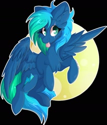 Size: 1720x2010 | Tagged: safe, artist:woonborg, imported from derpibooru, oc, oc only, oc:sertrixy, pegasus, moon, simple background, solo