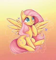 Size: 1343x1447 | Tagged: safe, artist:faelitha, imported from derpibooru, fluttershy, butterfly, pegasus, pony, cute, digital art, illustration, procreate app