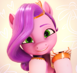 Size: 765x720 | Tagged: safe, artist:makaryo, imported from derpibooru, pipp petals, pegasus, pony, 3d, cellphone, g5, grin, looking at you, phone, smartphone, smiling, smiling at you, solo