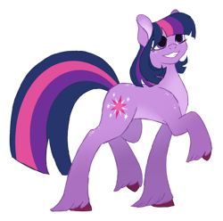 Size: 1280x1272 | Tagged: safe, artist:monochrome-sunsets, imported from derpibooru, twilight sparkle, earth pony, pony, earth pony twilight, race swap, simple background, solo, transparent background, unshorn fetlocks