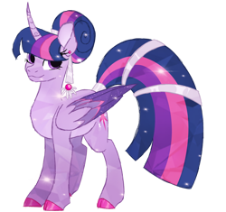 Size: 1280x1203 | Tagged: safe, artist:monochrome-sunsets, imported from derpibooru, twilight sparkle, alicorn, crystal pony, pony, crystallized, simple background, solo, transparent background, twilight sparkle (alicorn)