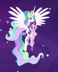 Size: 235x294 | Tagged: safe, artist:aurora_gl1mmer, imported from derpibooru, princess celestia, starlight glimmer, holding