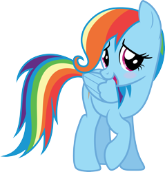 Size: 3000x3134 | Tagged: safe, artist:cloudy glow, imported from derpibooru, rainbow dash, pegasus, newbie dash, care mare, female, my little pony, rainbow shy dash, simple background, transparent background, vector