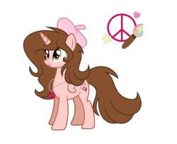 Size: 2151x1759 | Tagged: safe, artist:darbypop1, imported from derpibooru, oc, oc:aspen, alicorn, pony, beret, female, hat, mare, simple background, solo, transparent background