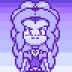 Size: 384x384 | Tagged: safe, artist:theratedrshimmer, imported from derpibooru, adagio dazzle, human, equestria girls, digital art, female, monochrome, pixel art, solo