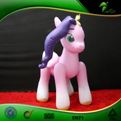 Size: 600x600 | Tagged: safe, imported from derpibooru, pipp petals, inflatable pony, pegasus, pony, bootleg, crown, female, frame, g5, hongyi, inflatable, inflatable pegasus, irl, jewelry, mare, matte, opaque inflatable, photo, regalia, solo, standing