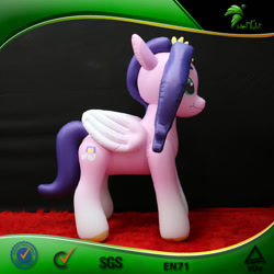 Size: 600x600 | Tagged: safe, imported from derpibooru, pipp petals, inflatable pony, pegasus, pony, bootleg, crown, facing right, female, frame, g5, hongyi, inflatable, inflatable pegasus, irl, jewelry, mare, matte, opaque inflatable, photo, regalia, solo, standing