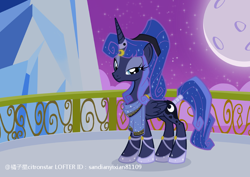 Size: 750x531 | Tagged: safe, artist:sandianyixian81109, imported from derpibooru, princess luna, alicorn, pony, solo