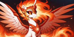 Size: 2400x1200 | Tagged: safe, imported from derpibooru, daybreaker, pony, ai content, ai generated, prompter:greesys, solo