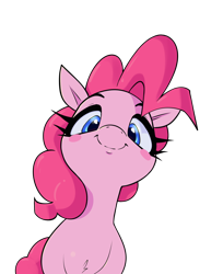 Size: 1100x1350 | Tagged: safe, artist:aquaticvibes, imported from derpibooru, pinkie pie, earth pony, pony, female, looking at you, simple background, solo, transparent background