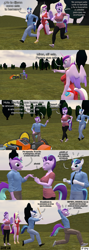 Size: 1920x5400 | Tagged: safe, artist:gradiusfanatic, imported from derpibooru, princess cadance, shining armor, starlight glimmer, oc, oc:andy glimmer, alicorn, anthro, pony, robot, unicorn, 3d, clothes, female, horn, male, panties, scene interpretation, side slit, source filmmaker, underwear, unicorn oc