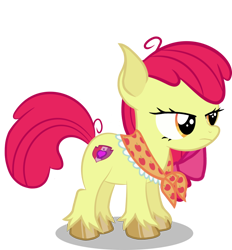 Size: 952x1024 | Tagged: safe, artist:6hellboy9, imported from derpibooru, apple bloom, earth pony, pony, pony virus, redesign, solo