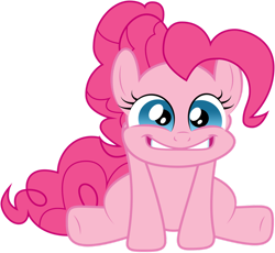 Size: 1024x942 | Tagged: safe, artist:omniferious, imported from derpibooru, pinkie pie, earth pony, pony, a friend in deed, female, mare, my little pony, simple background, solo, transparent background, vector