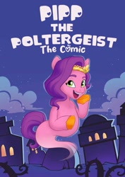 Size: 1131x1600 | Tagged: safe, artist:delilah1_riley, imported from derpibooru, pipp petals, ghost, ghost pony, undead, comic:pipp the poltergeist, fanfic:pipp the poltergeist, chubby, comic, fanfic art, g5, pipp is chubby