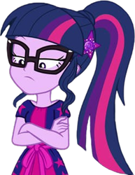 Size: 1945x2520 | Tagged: safe, edit, edited screencap, editor:mrtoonlover83, imported from derpibooru, screencap, sci-twi, twilight sparkle, background removed, crossed arms, female, glasses, not a vector, ponytail