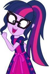 Size: 749x1118 | Tagged: safe, edit, edited screencap, editor:mrtoonlover83, imported from derpibooru, screencap, sci-twi, twilight sparkle, human, equestria girls, background removed, female, glasses, not a vector, ponytail, solo