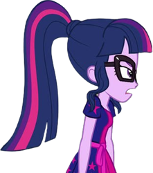 Size: 2226x2520 | Tagged: safe, edit, edited screencap, editor:mrtoonlover83, imported from derpibooru, screencap, sci-twi, twilight sparkle, human, equestria girls, background removed, female, glasses, not a vector, ponytail, solo