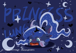 Size: 750x522 | Tagged: safe, artist:zhaoyingli18055, imported from derpibooru, princess luna, alicorn, pony, solo