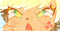 Size: 750x394 | Tagged: safe, artist:zhaoyingli18055, imported from derpibooru, applejack, earth pony, pony, solo